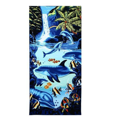 Summer Microfiber Printed Beach Towels, Various Designs